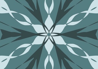 Vector illustration of a tosca green floral pattern background. Perfect for wallpapers, backgrounds, assets, etc.