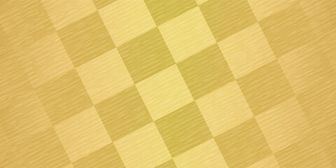 Japanese traditional golden checkered seamless background.