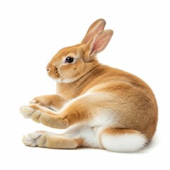 Obraz premium Fluffy Companion Bunny, Perfect for Children's Books and Advertisements