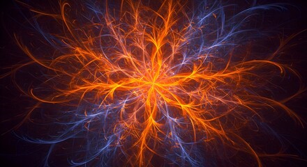 Fractal art, Abstract art, Abstract background, Fiery Abstract Fractal Art