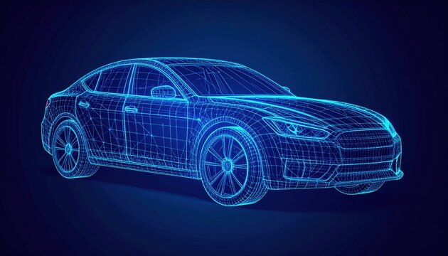 Abstract Futuristic Car Design