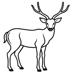 Nature Pair Silhouette Wapiti and Vole