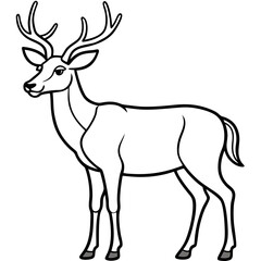 Nature Pair Silhouette Wapiti and Vole