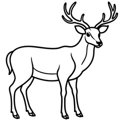 Nature Pair Silhouette Wapiti and Vole