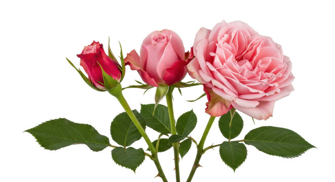 Isolated pink roses