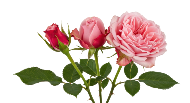 Isolated pink roses