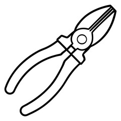 Pliers Tool Outline Vector Design