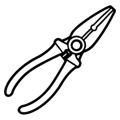 Pliers Tool Outline Vector Design