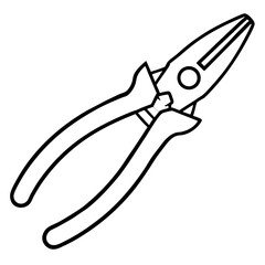Pliers Tool Outline Vector Design
