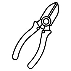 Pliers Tool Outline Vector Design