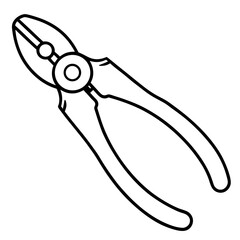 Pliers Tool Outline Vector Design