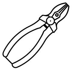 Pliers Tool Outline Vector Design