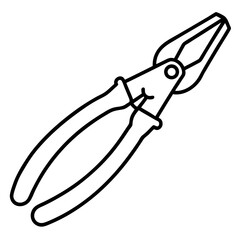 Pliers Tool Outline Vector Design