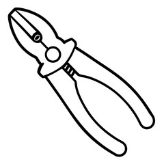 Pliers Tool Outline Vector Design