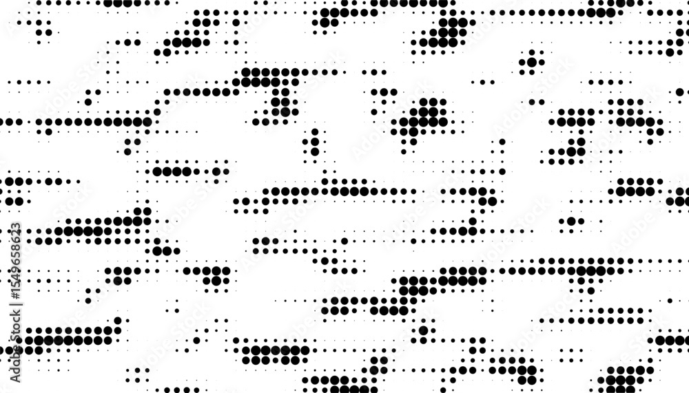 Poster black and white editable abstract halftone pattern with pixel effect. for sporty background and jers
