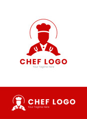Chef Logo Design, Food And Beverage, Restaurant Vector Illustration..
