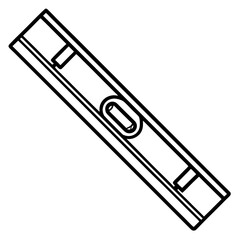 Precision Spirit Level Line Drawing Vector