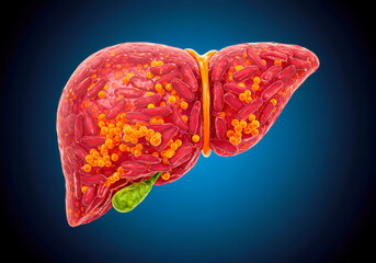 Steatotic Liver: 3D Micrographic Silhouette Depiction