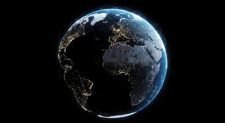Earth, Globe, World, Illuminated Earth Globe with Connection Lines