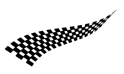 Racing flag vector icon on white background. Checkered flag. start and finish crossed flag. Racing flag.	