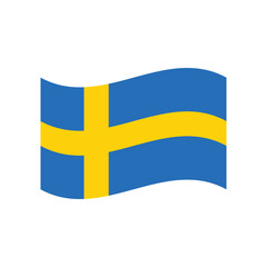 Sweden Flag Icon Vector