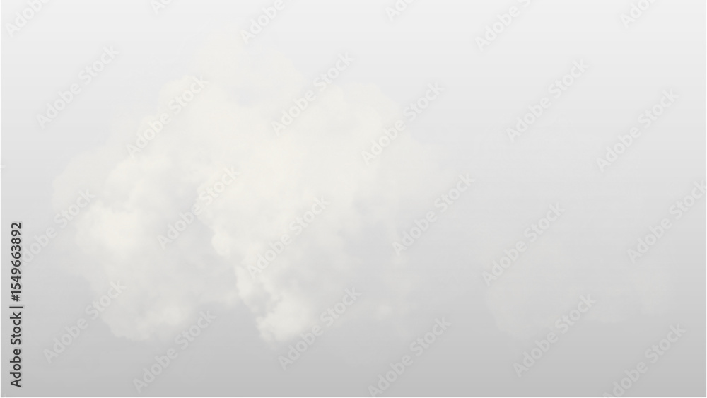 Poster subtle hazy cloud formation on transparent background for atmospheric renderings, fog, and soft tran