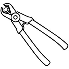 Rivet Gun Tool Outline Vector Design