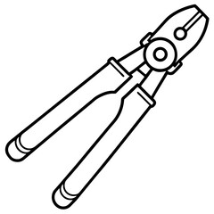Rivet Gun Tool Outline Vector Design