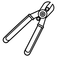 Rivet Gun Tool Outline Vector Design