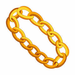 Obraz premium Minimal Gold Chain Vector