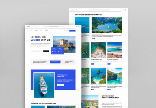 Travel Agency Website Landing Page Template