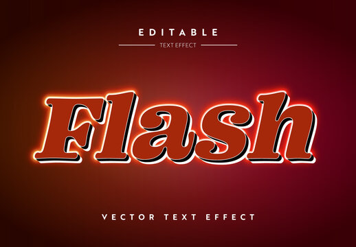 Flash Style Text Effect For Bold And Vibrant Design