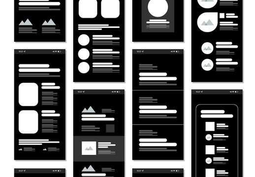 Mobile App Wireframe Design Template