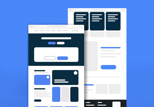 Modern UI UX Design Layout for Web or Mobile Application