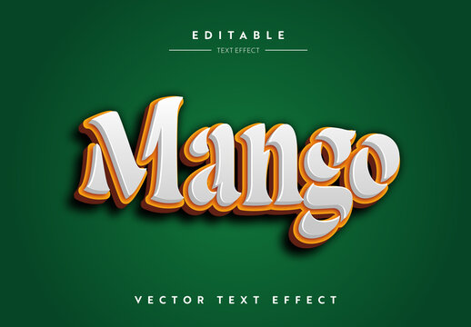 Mango Text Effect Design For Fresh And Juicy Typography