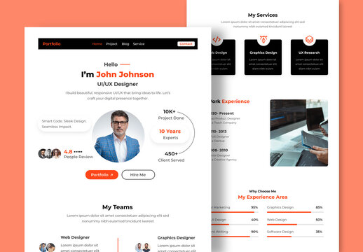 Personal Portfolio Landing Page Design