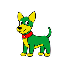 cartoon dog vector art illustration