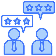 Customer Satisfaction Blue Icon