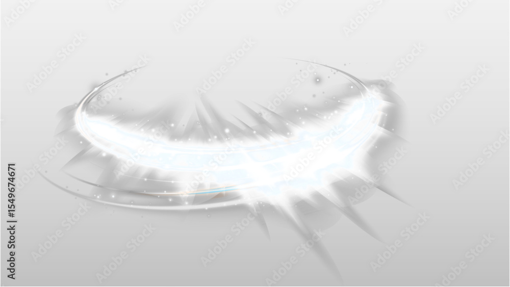 Poster dynamic white energy slash effect - abstract light strike with transparent background pngs for vfx &