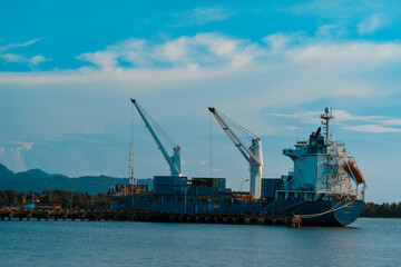 cargo ship in port