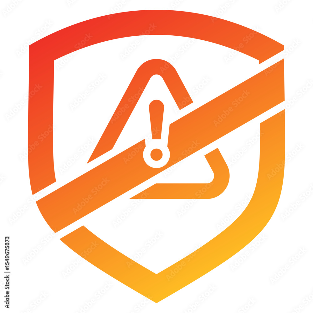 Poster Mitigation Glyph Gradient Icon