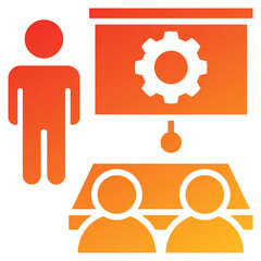 Training Glyph Gradient Icon