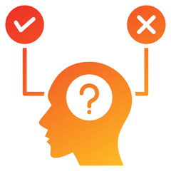 Hypothesis Glyph Gradient Icon