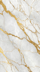 Elegant White Marble Texture with Gold Foil Veins – Luxurious and Minimalist Background Design