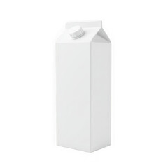 Blank white carton packaging isolated on transparent background