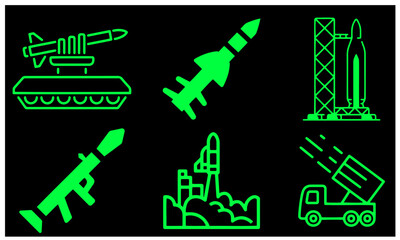 War Missile Launcher Vector Set 4