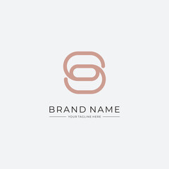 Simple and modern line S logo design template elements