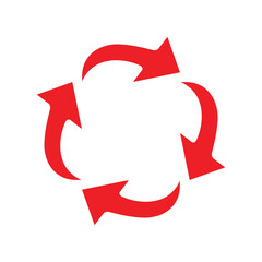 Arrow Circle Square Red Set