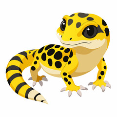 Terrarium Lizard Leopard Gecko Morphs Vector Illustration &ndash; Morph Variations in Lizard Leopard Gecko Species