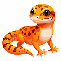 Terrarium Lizard Leopard Gecko Morphs Vector Illustration &ndash; Exotic Morphs of Lizard Leopard Gecko